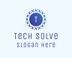 Pixel Swirl Tech logo design