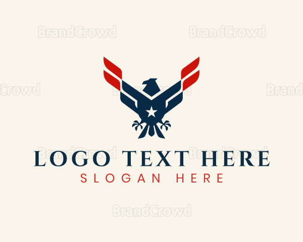 Patriotic American Eagle Logo