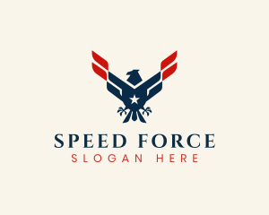 Patriotic American Eagle logo design