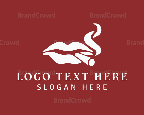 Smoking Lady Lips Logo