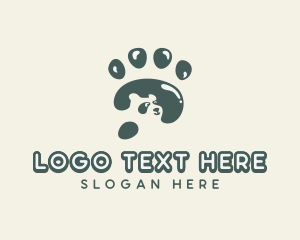 Paw Print - Panda Paw Veterinary logo design