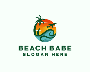 Tropical Beach Resort logo design