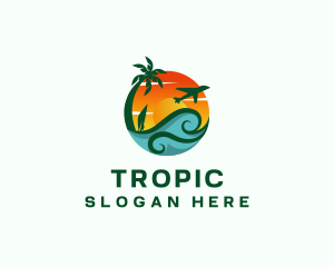 Tropical Beach Resort logo design