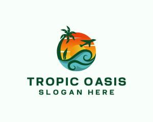 Tropical Beach Resort logo design