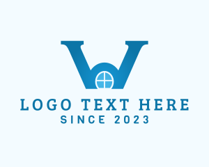 Blue - Real Estate Letter W logo design