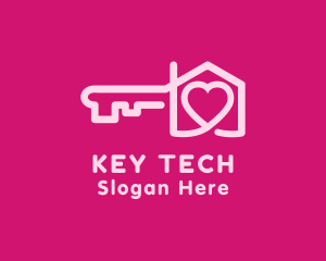 Real Estate House Key logo design