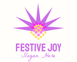 Abstract Festival Pineapple Shape logo design