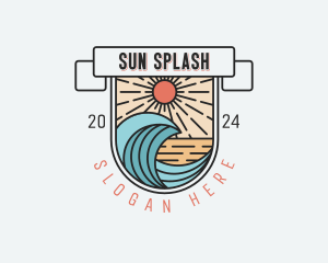 Sun Beach Resort logo design