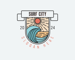 Sun Beach Resort logo design