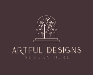 Elegant Floral Candle logo design