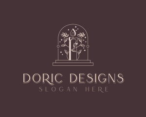 Elegant Floral Candle logo design