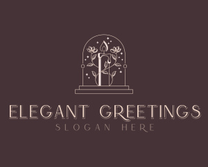 Elegant Floral Candle logo design