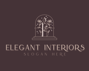 Elegant Floral Candle logo design