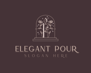 Elegant Floral Candle logo design