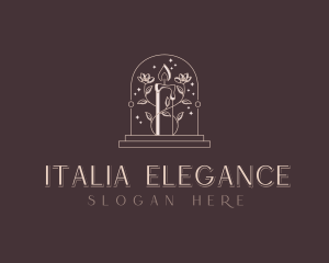 Elegant Floral Candle logo design