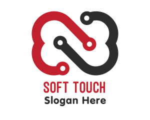 Soft - Tech Circuit Startup logo design