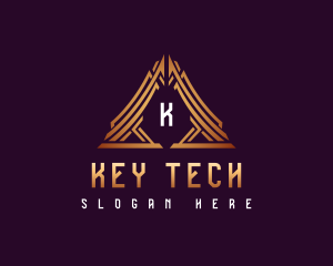 Cyber  Pyramid Triangle logo design