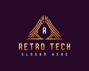 Cyber  Pyramid Triangle logo design