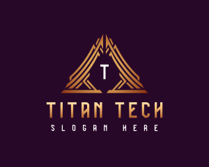 Cyber  Pyramid Triangle logo design