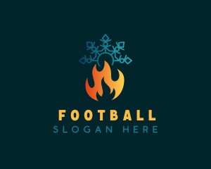 Flare - Camp Fire Snowflake logo design