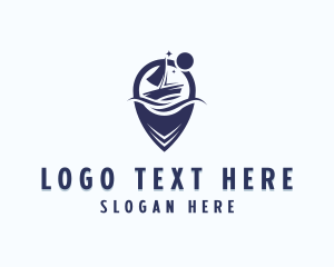 Sailboat Vacation Tourism logo design