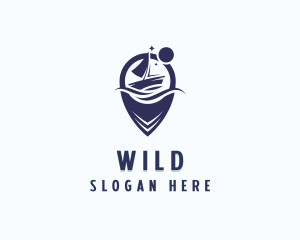 Sailboat Vacation Tourism Logo