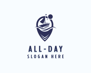 Tourist - Sailboat Vacation Tourism logo design