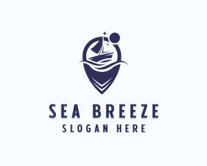 Sailboat Vacation Tourism logo design