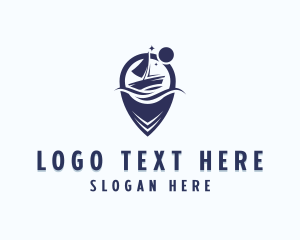 Sailboat Vacation Tourism Logo