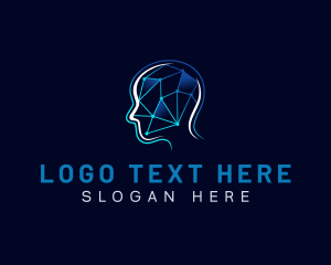 Cognitive - Tech Circuit Mental logo design