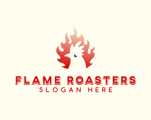 Roasting - Roasted Flame Chicken logo design