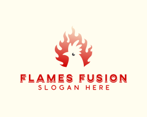 Roasted Flame Chicken logo design