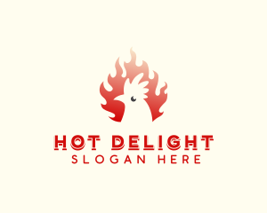 Roasted Flame Chicken logo design