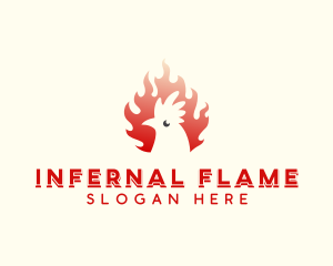 Roasted Flame Chicken logo design