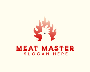 Roasted Flame Chicken logo design