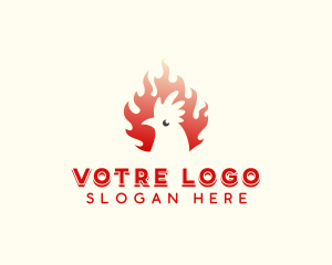 Roast - Roasted Flame Chicken logo design