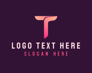 Gradient - Advertising Firm Letter T logo design