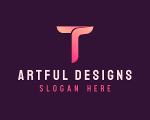 Advertising Firm Letter T logo design