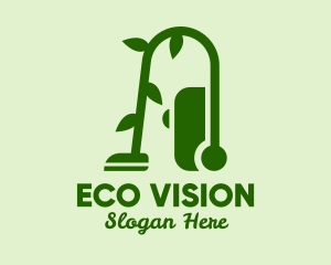 Natural Eco Vacuum Cleaner  logo design