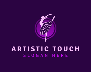 Dancing Lady Ballerina logo design