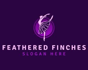 Dancing Lady Ballerina logo design