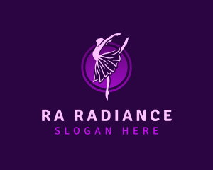 Dancing Lady Ballerina logo design