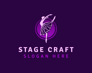 Theater - Dancing Lady Ballerina logo design