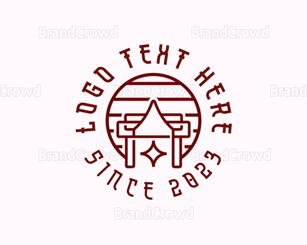 Asian Temple Architecture Logo