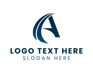 Path - Logistics Transport Letter A logo design