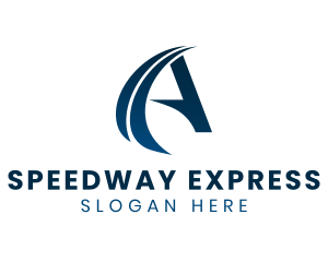 Freeway - Logistics Transport Letter A logo design