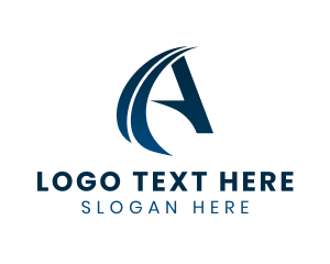 Road - Logistics Transport Letter A logo design