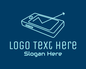 Encrypted - Mobile Phone Arrow logo design