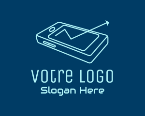 Customer Service - Mobile Phone Arrow logo design