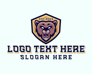 Video Game - Gaming Bear Shield logo design